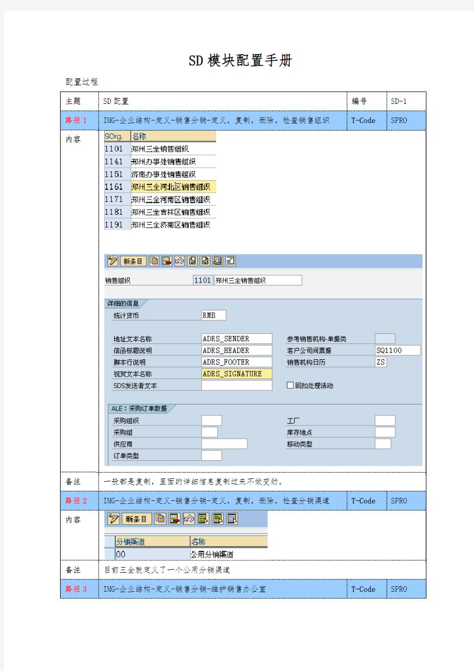 SAPSD模块基本配置