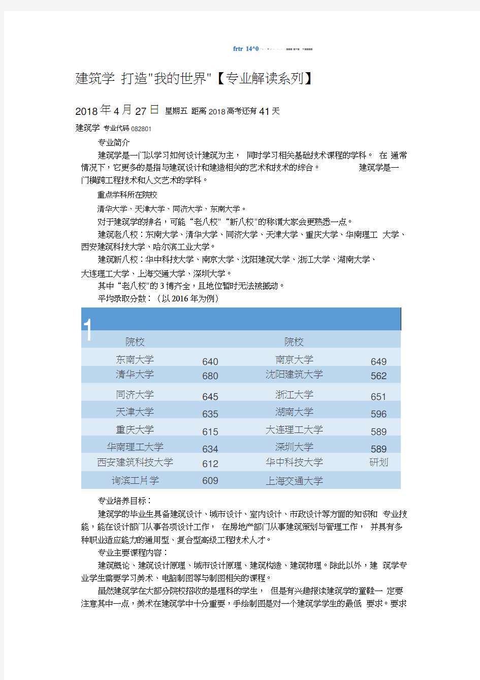 大学专业介绍