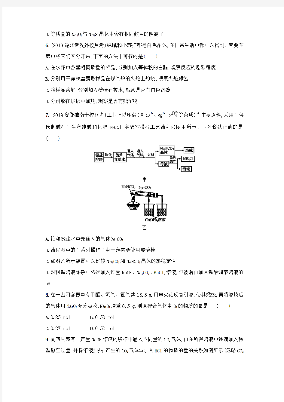 2020版高考化学大一轮复习：全册课时规范练(含答案)