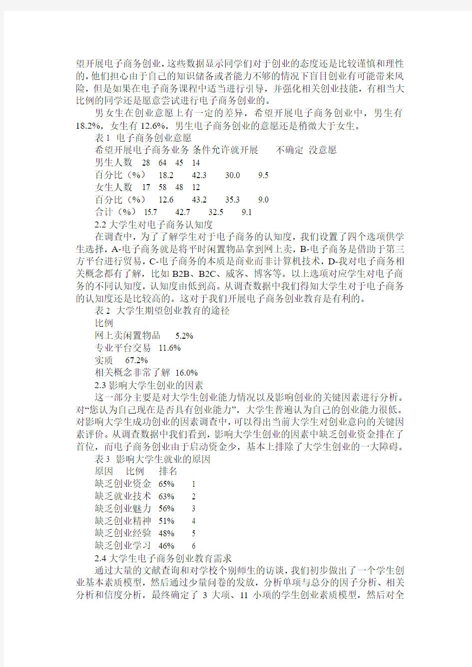 结合创业教育的电子商务教学研究