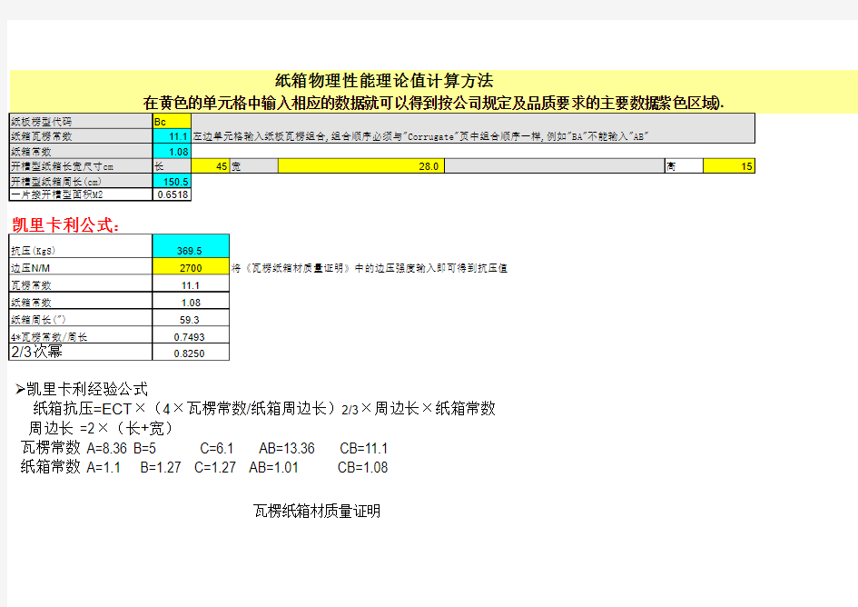 纸箱设计尺寸计算和设计