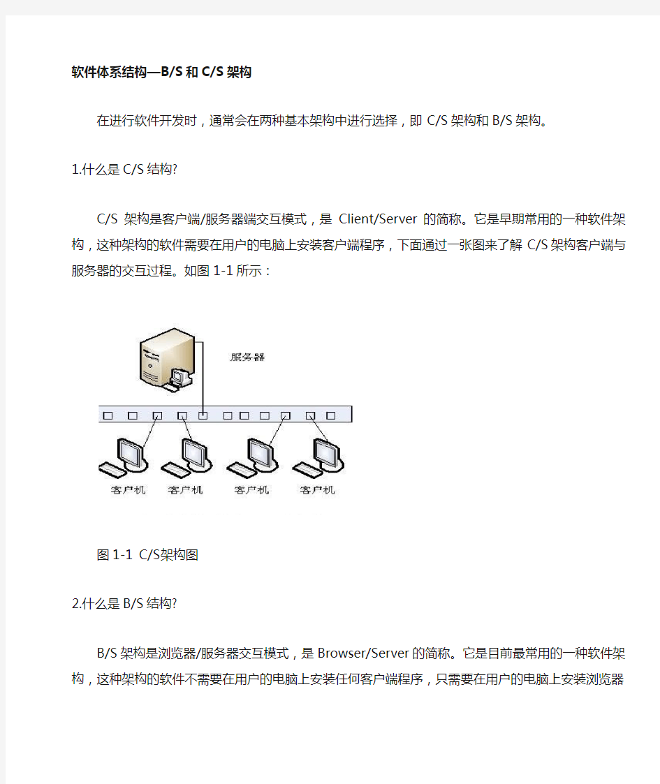 软件体系结构之常见软件体系结构