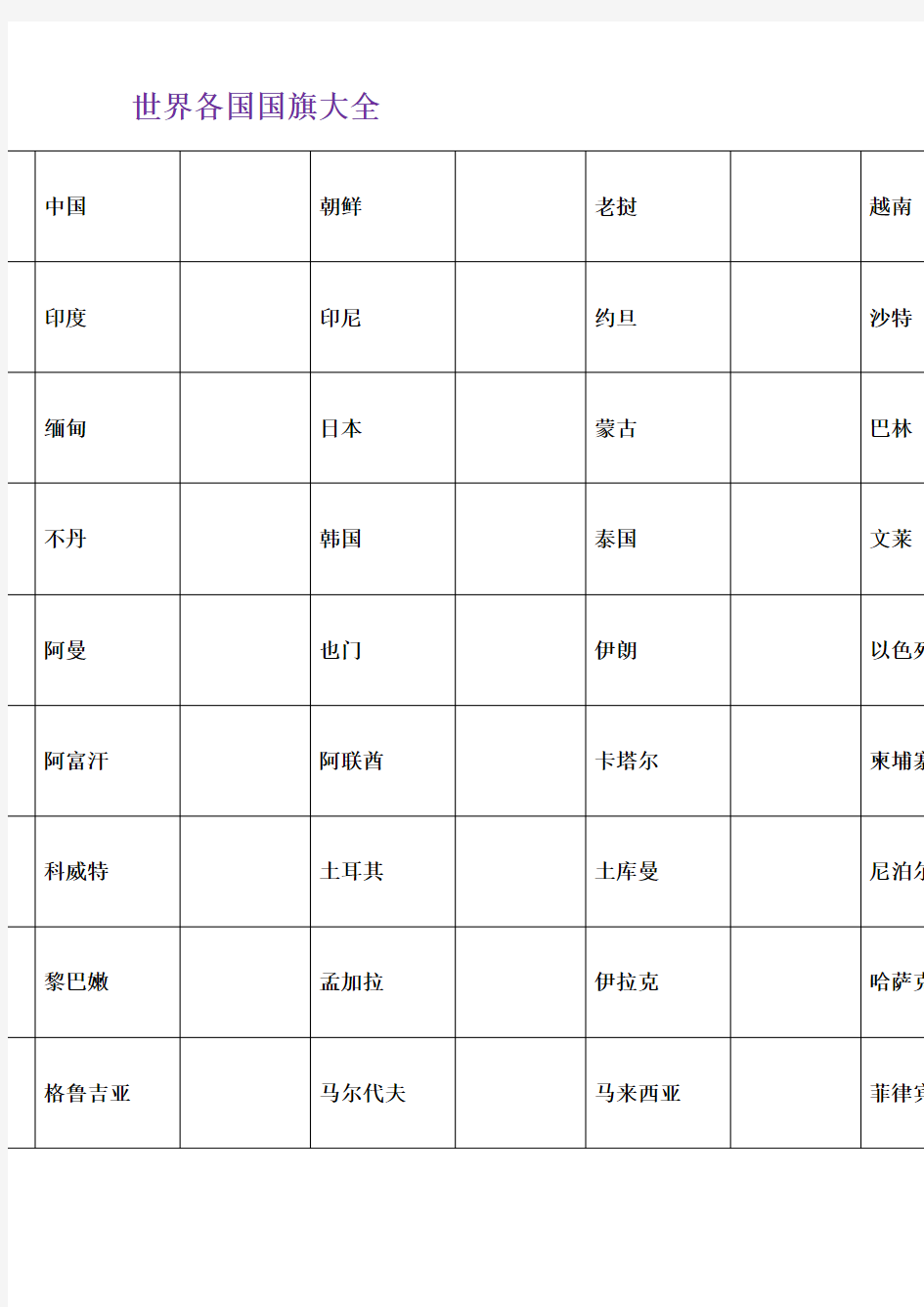 世界各国国旗大全图片