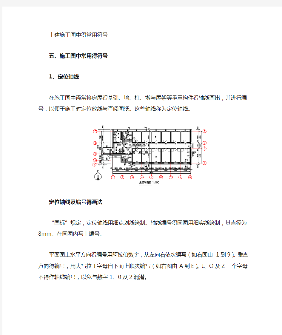 土建施工图中的常用符号