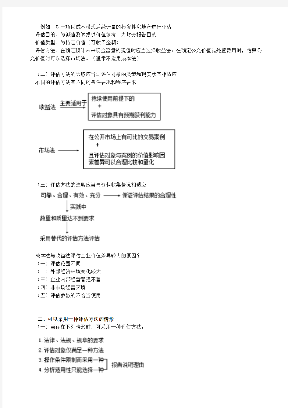 资产评估师 cpv -资产评估基础-章节讲义0713-资产评估方法的选择