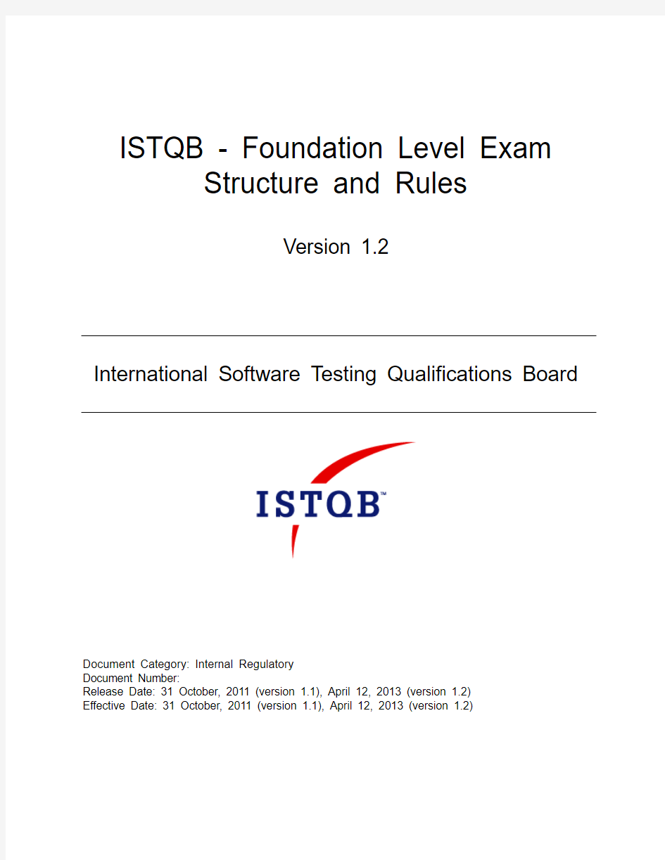istqb_ctfl_exam_structure_and_rules_v1.2