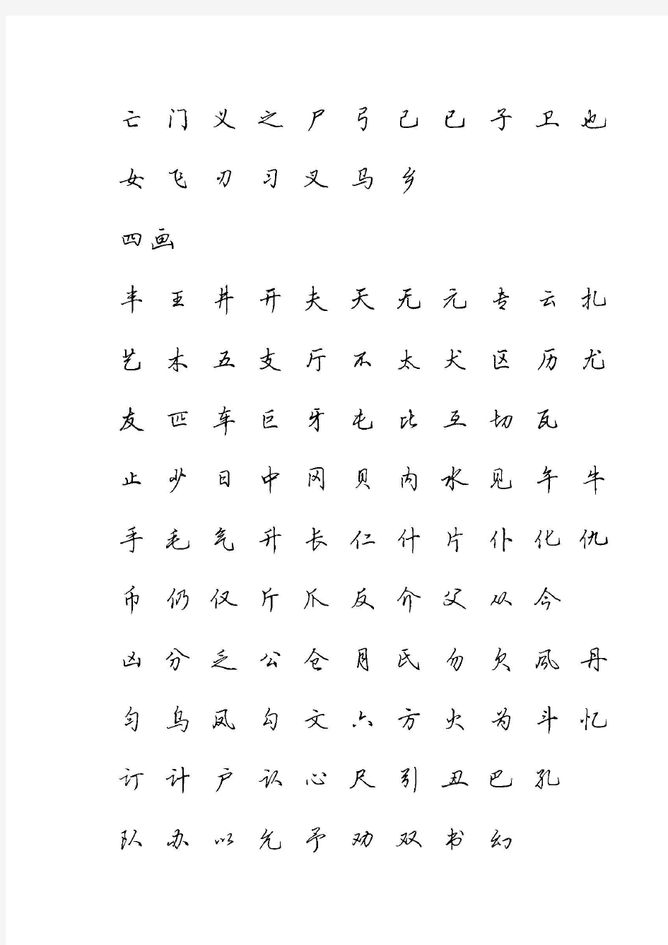 田英章硬笔行书现代汉语3500常用字字帖