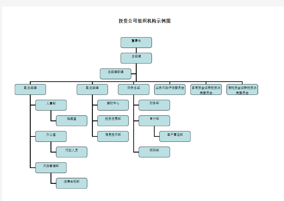 投资公司组织结构示例图