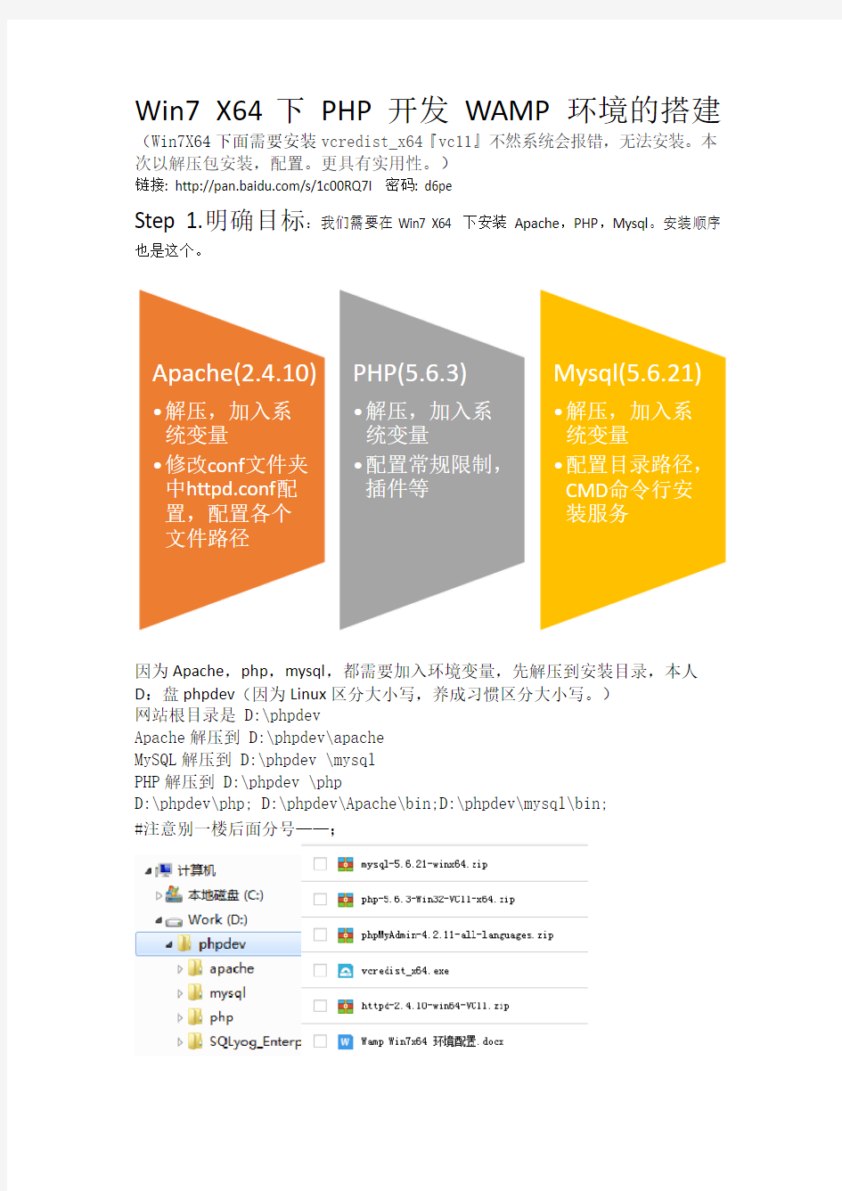 Win7x64+apache2.4+php5.6+mysql5.6 环境配置