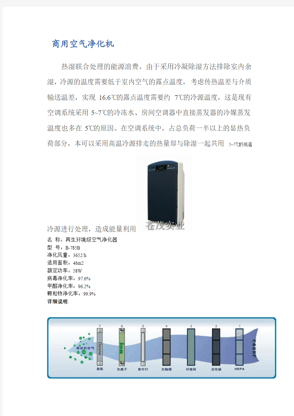 各种空气净化器图片及参数