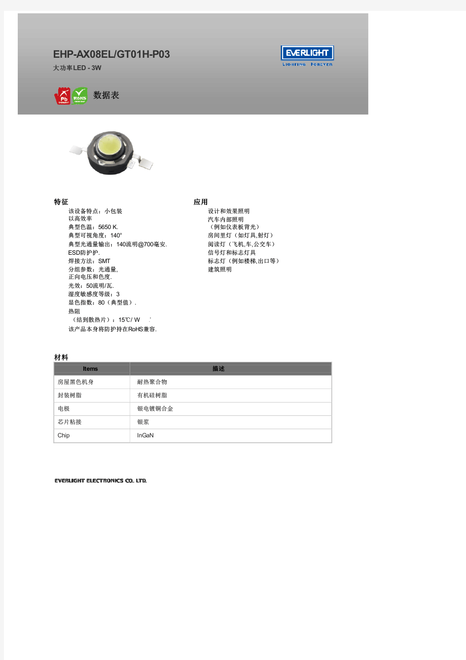 EHP-AX08ELGT01H-P03中文资料(EVERLIGHT)中文数据手册「EasyDatasheet - 矽搜」