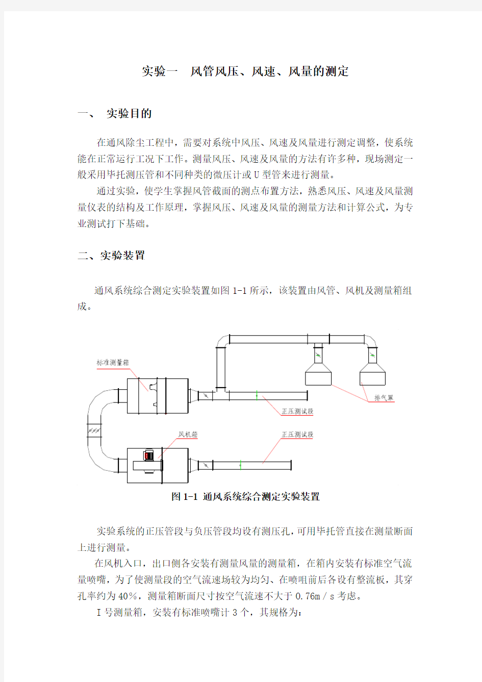 (推荐)通风系统风量、风压的测量