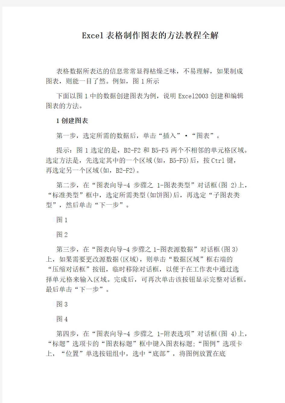 Excel表格制作图表的方法教程全解