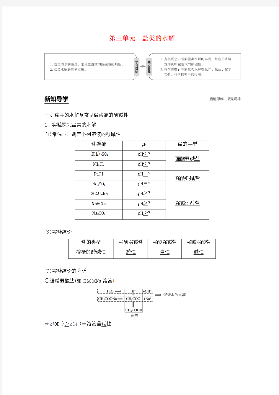 2018-2019版高中化学 专题5 溶液中的离子反应 第三单元 弱电解质的电离平衡学案 苏教版必修2