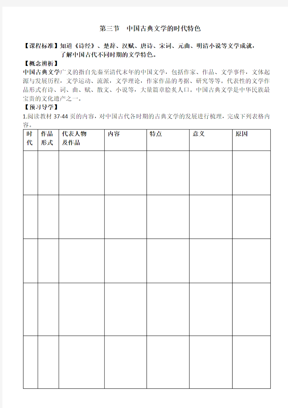 三中国古典文学的时代特色