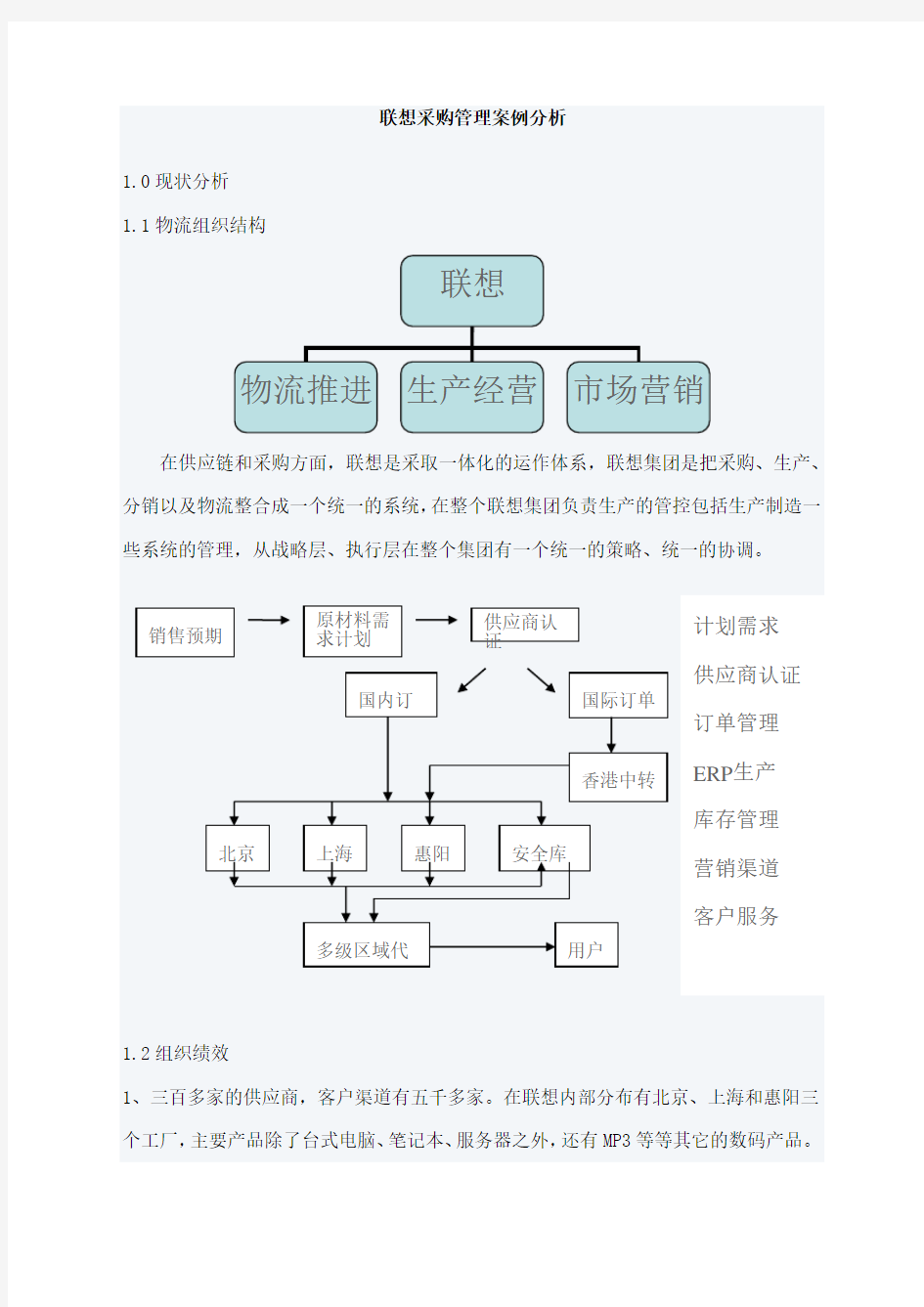 联想采购管理案例分析.docx