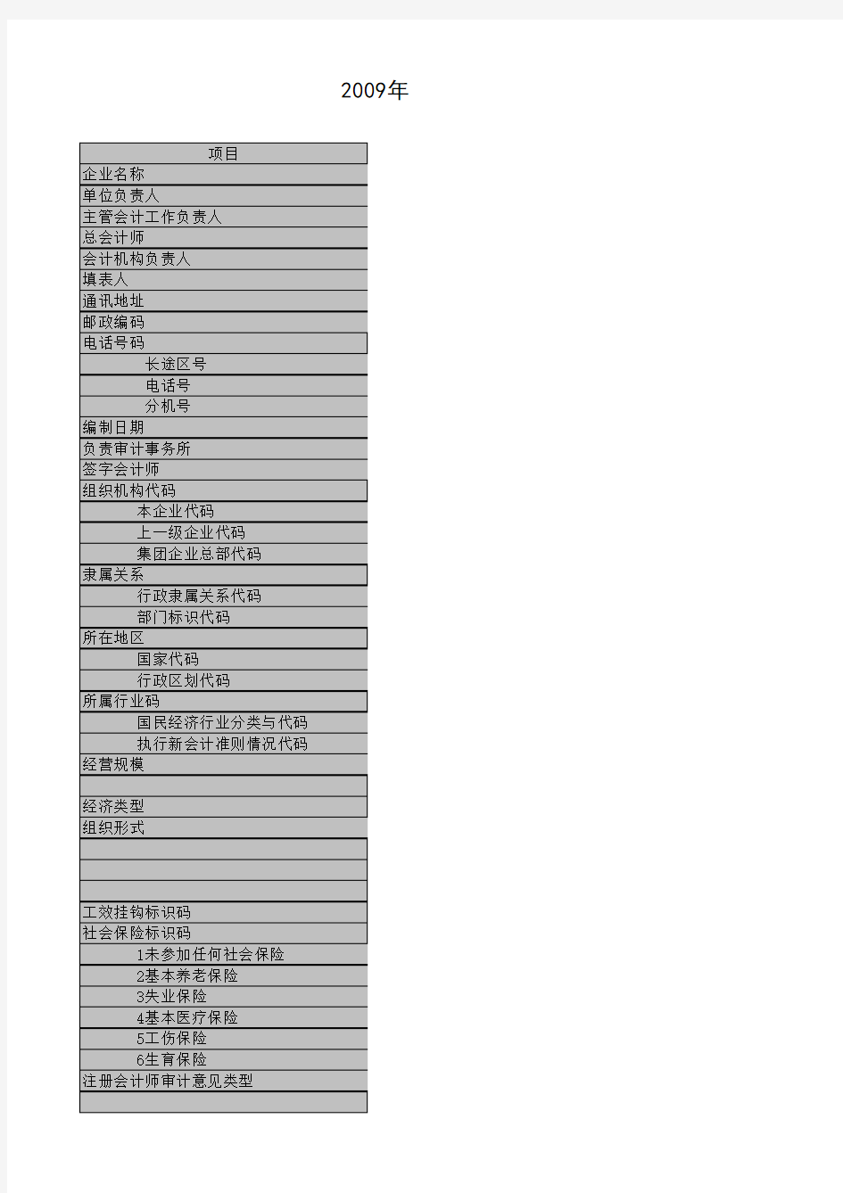 企业财务会计报表封面