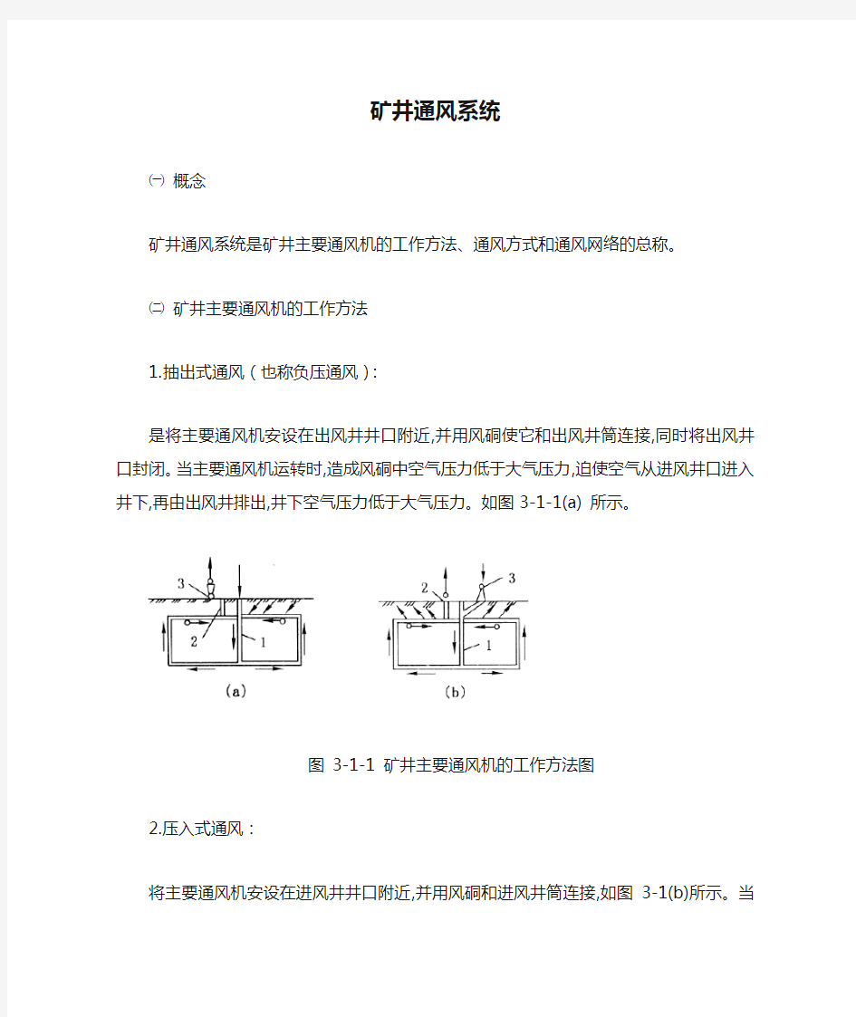 矿井通风系统