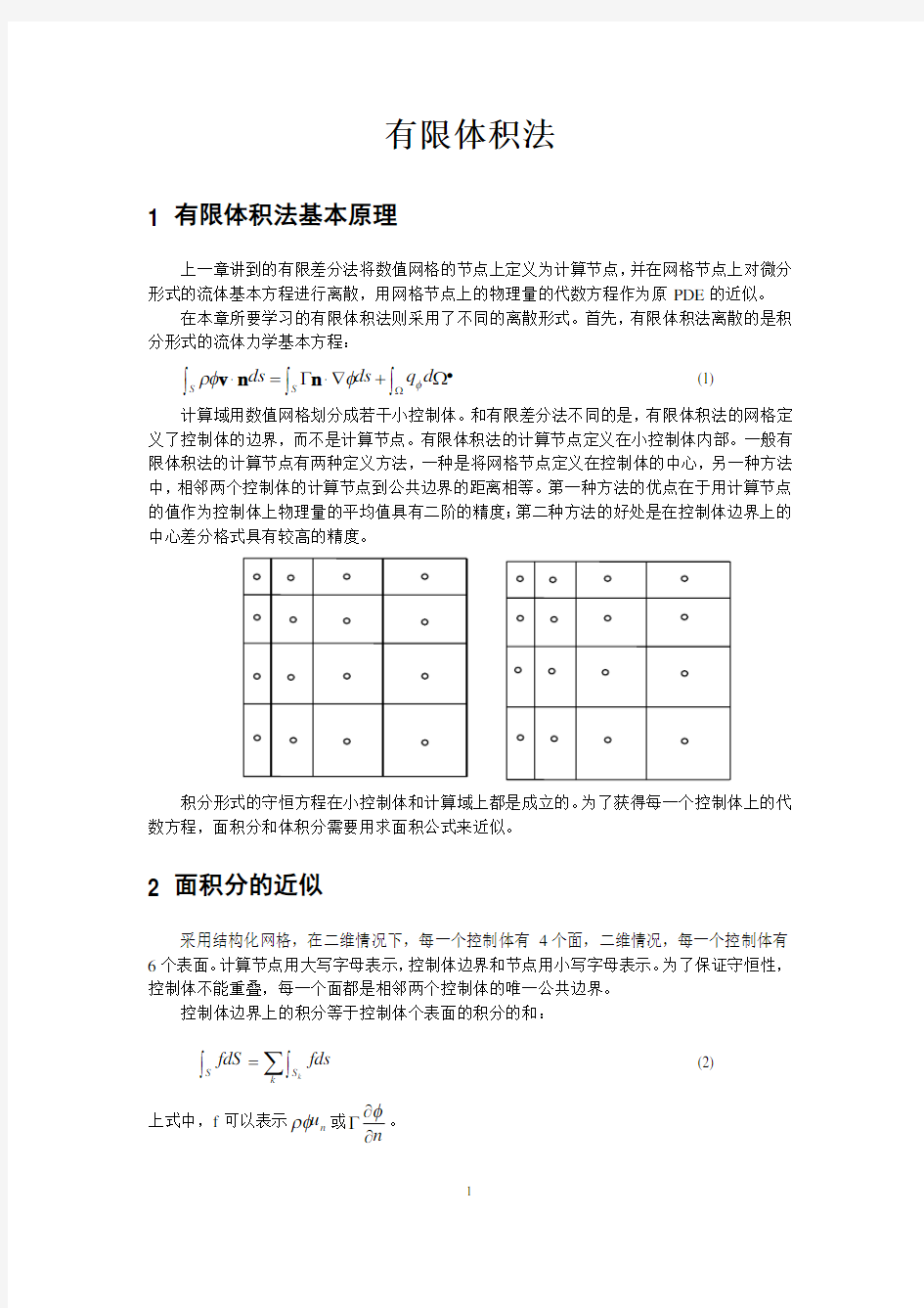 有限体积法介绍