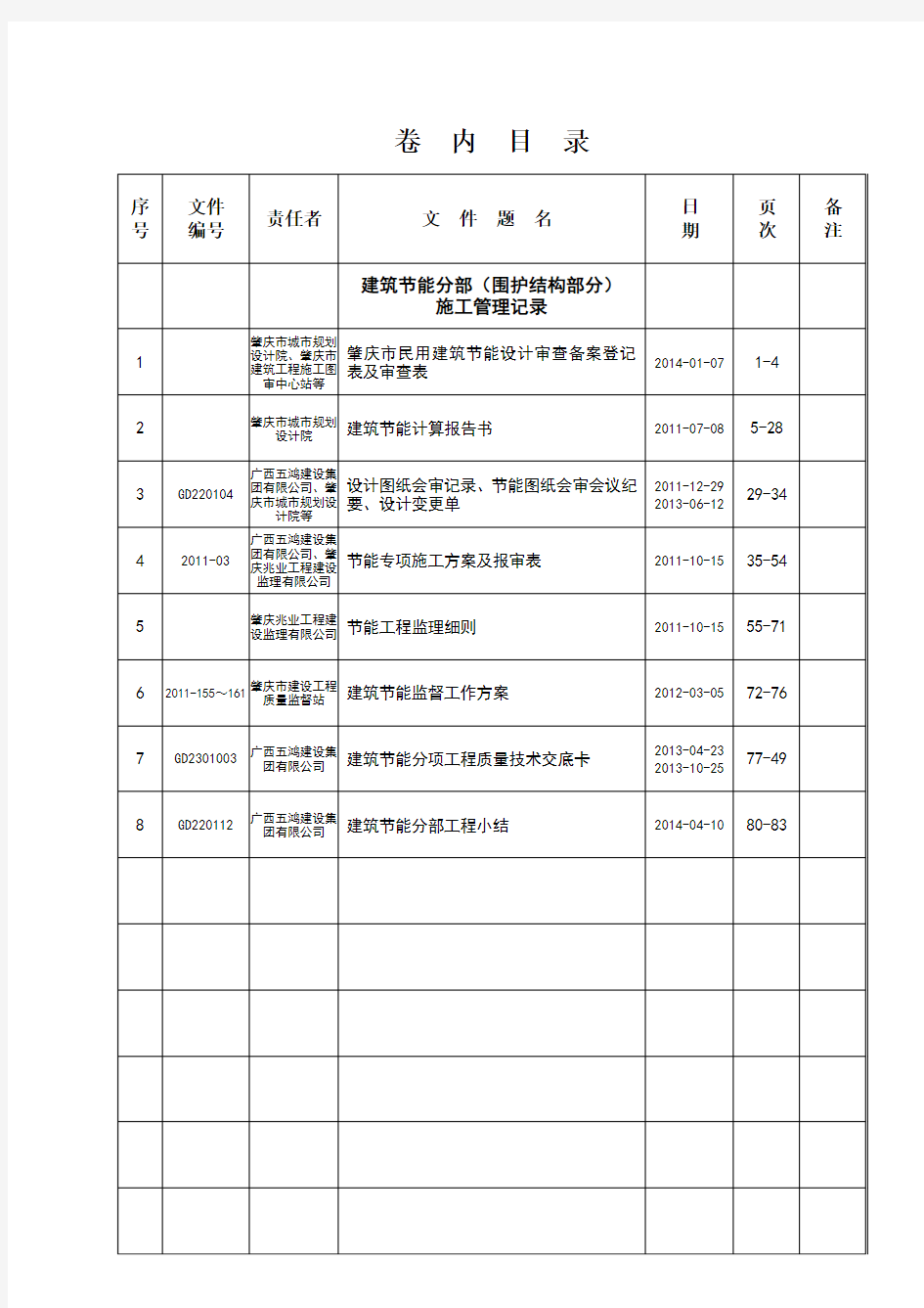 B栋卷内目录 3