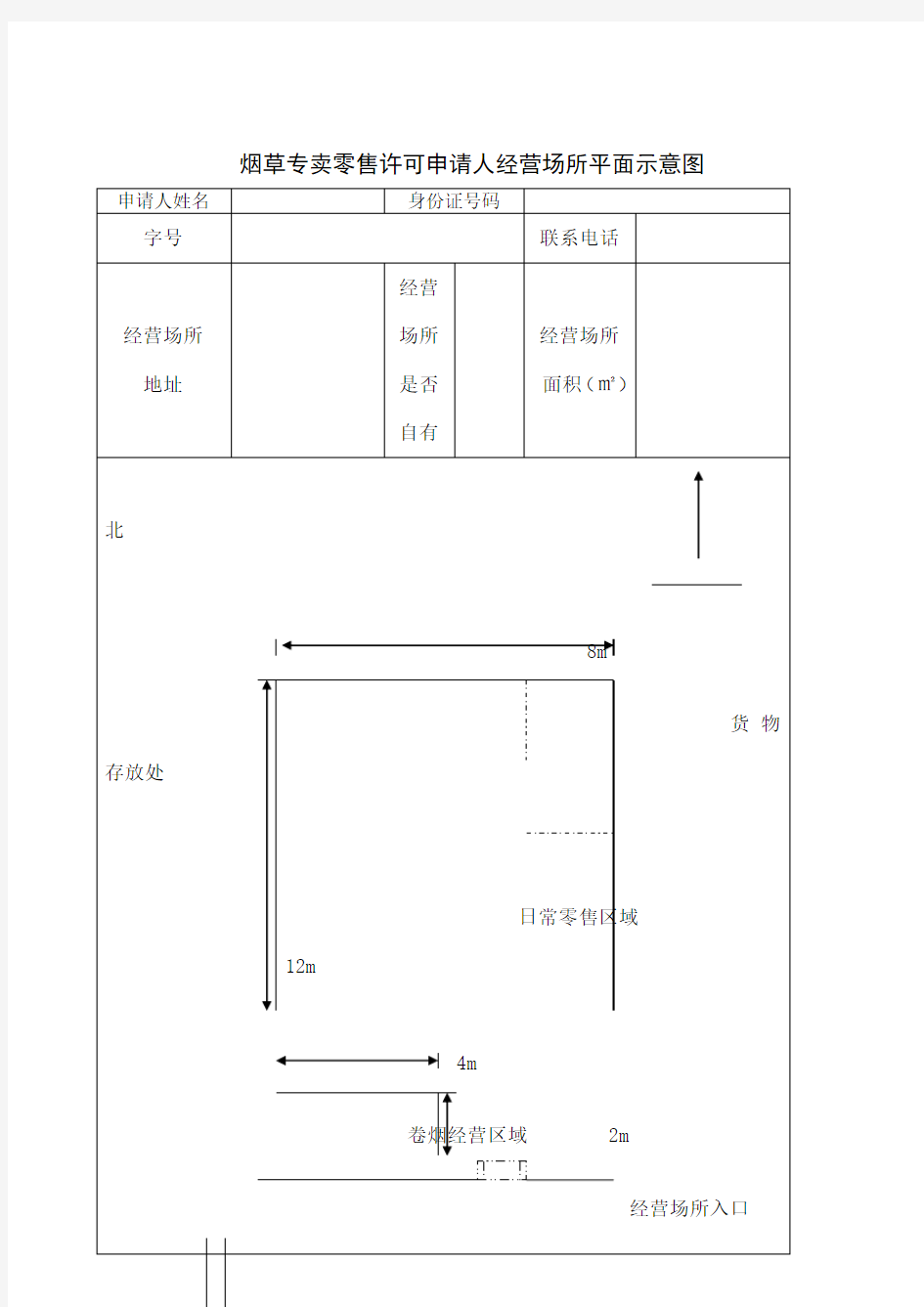 经营场所平面示意图新