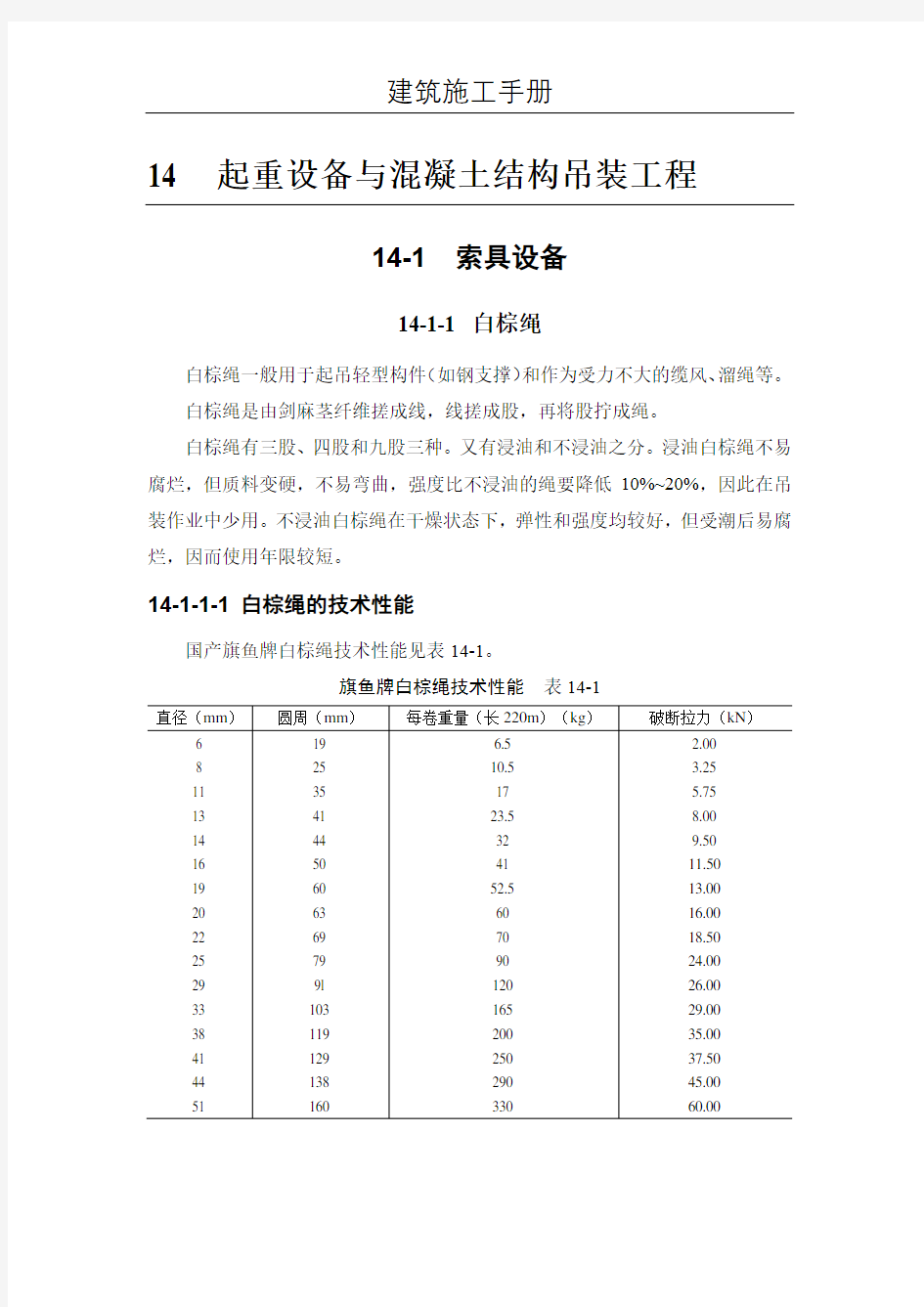 (建筑施工手册)14起重设备与混凝土结构吊装工程(14-1 索具设备;14-3 构件运输、堆放和拼装)