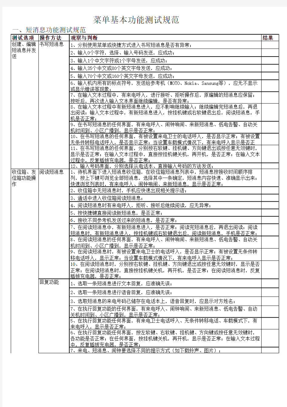 手机测试用例