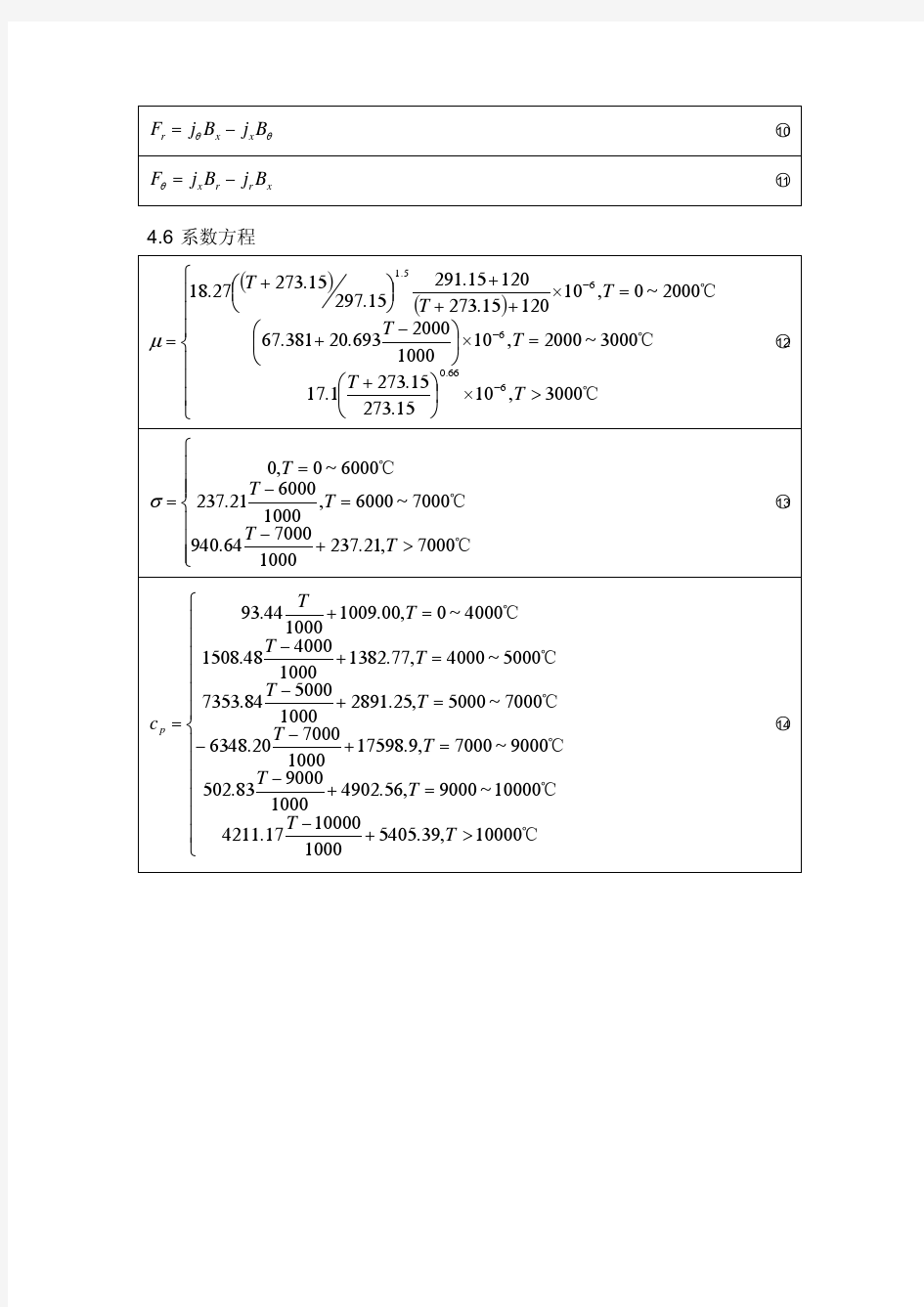 空气物性参数随温度的变化