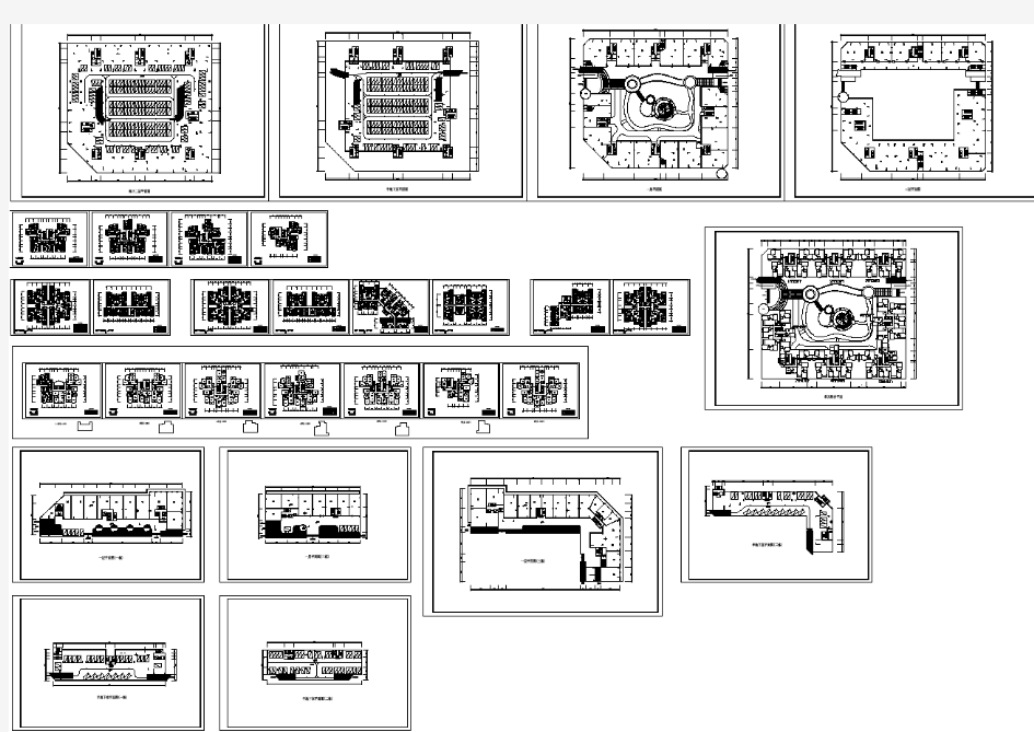 高层住宅户型平面的完整全套CAD图纸