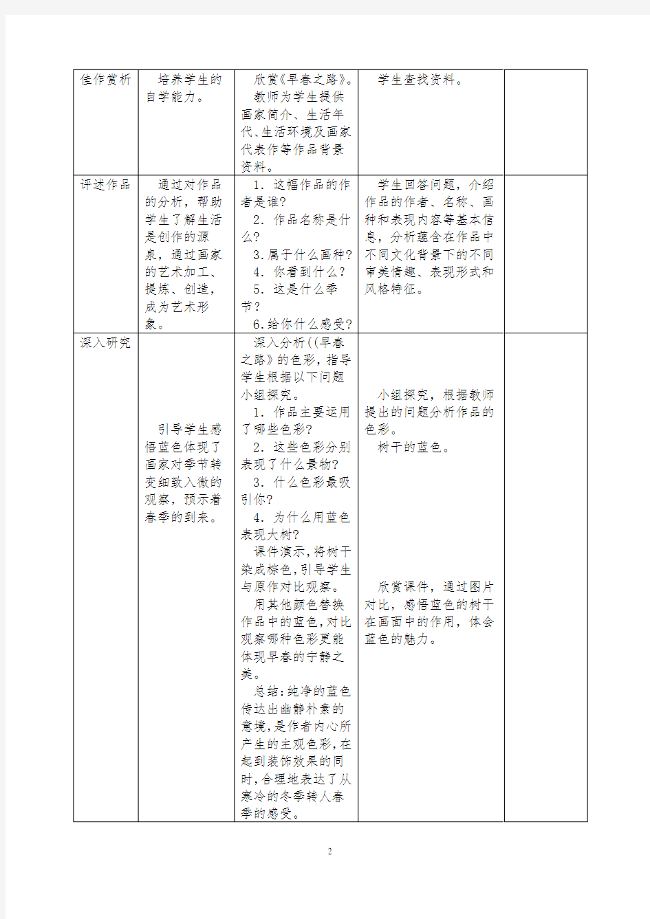 四年级美术上册全册教案