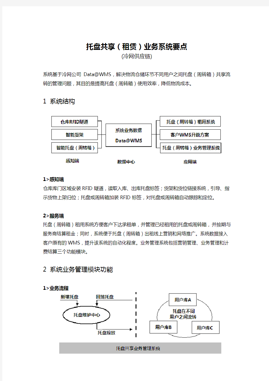 托盘共享(租赁)业务系统