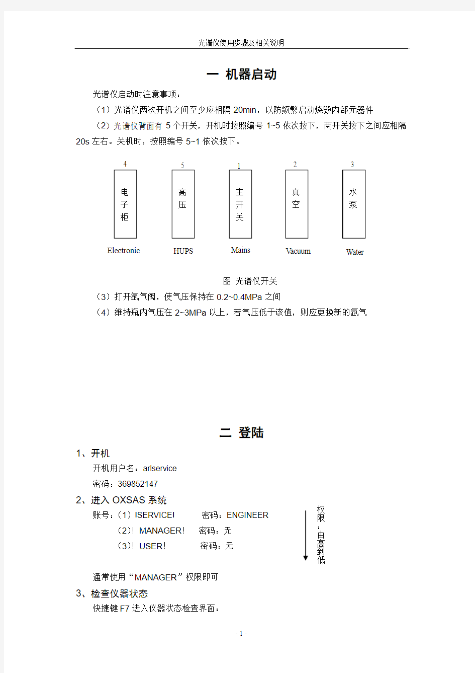 光谱仪使用步骤