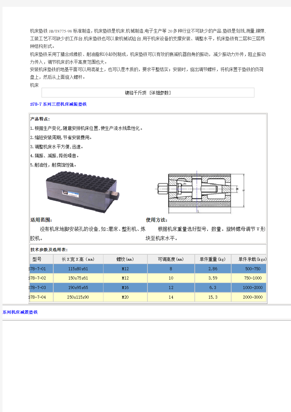 机床垫铁JBT8775-98标准制造,机床垫铁是机床,机械制造,电子生产等20多种行业不可缺少的产品