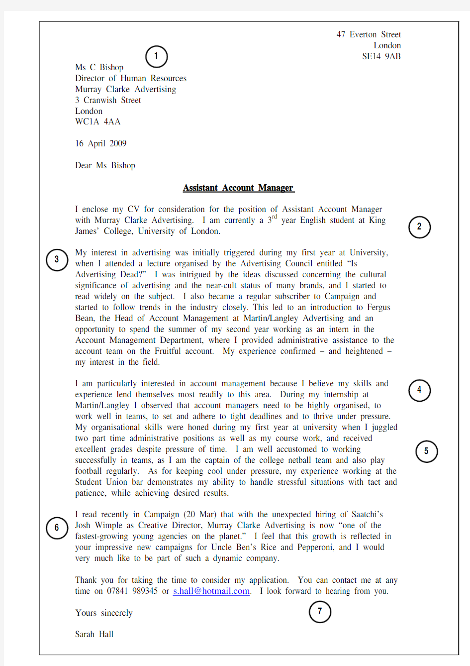 英文自荐信案例模版Covering-letter-example