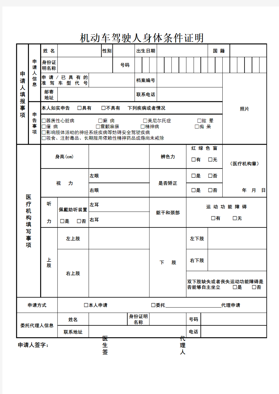 驾驶员体检表下载