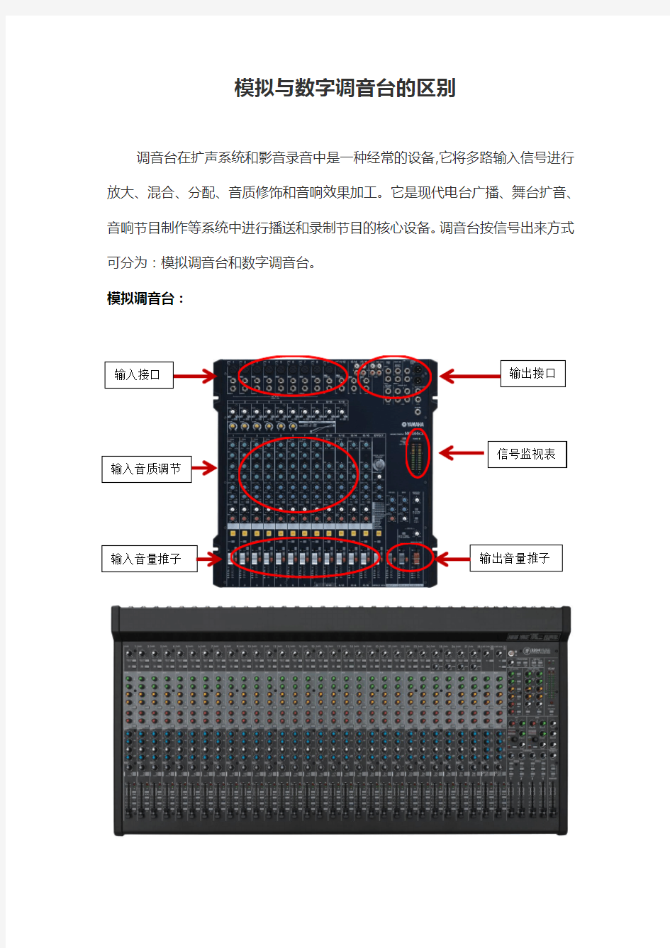 干货-模拟与数字调音台的区别