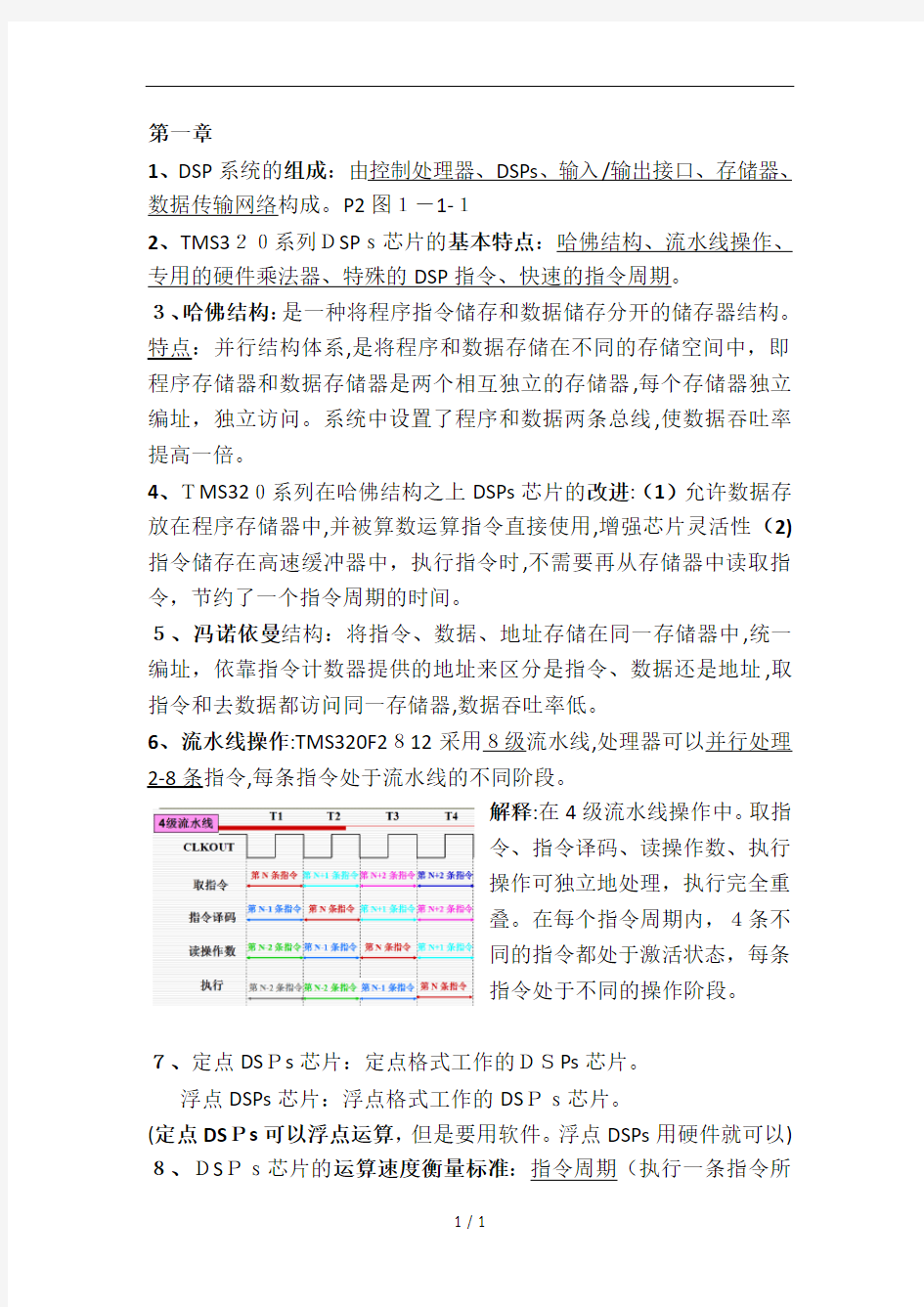 DSP原理及应用技术考试知识点总结太原理工大学