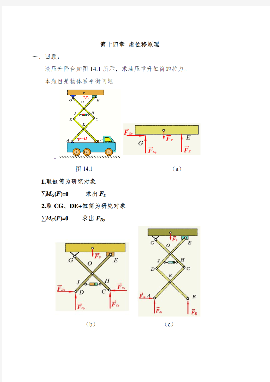 第十四章_虚位移原理讲义