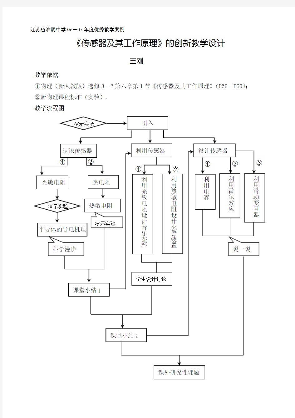 傳感器及其工作原理的教案(原創)