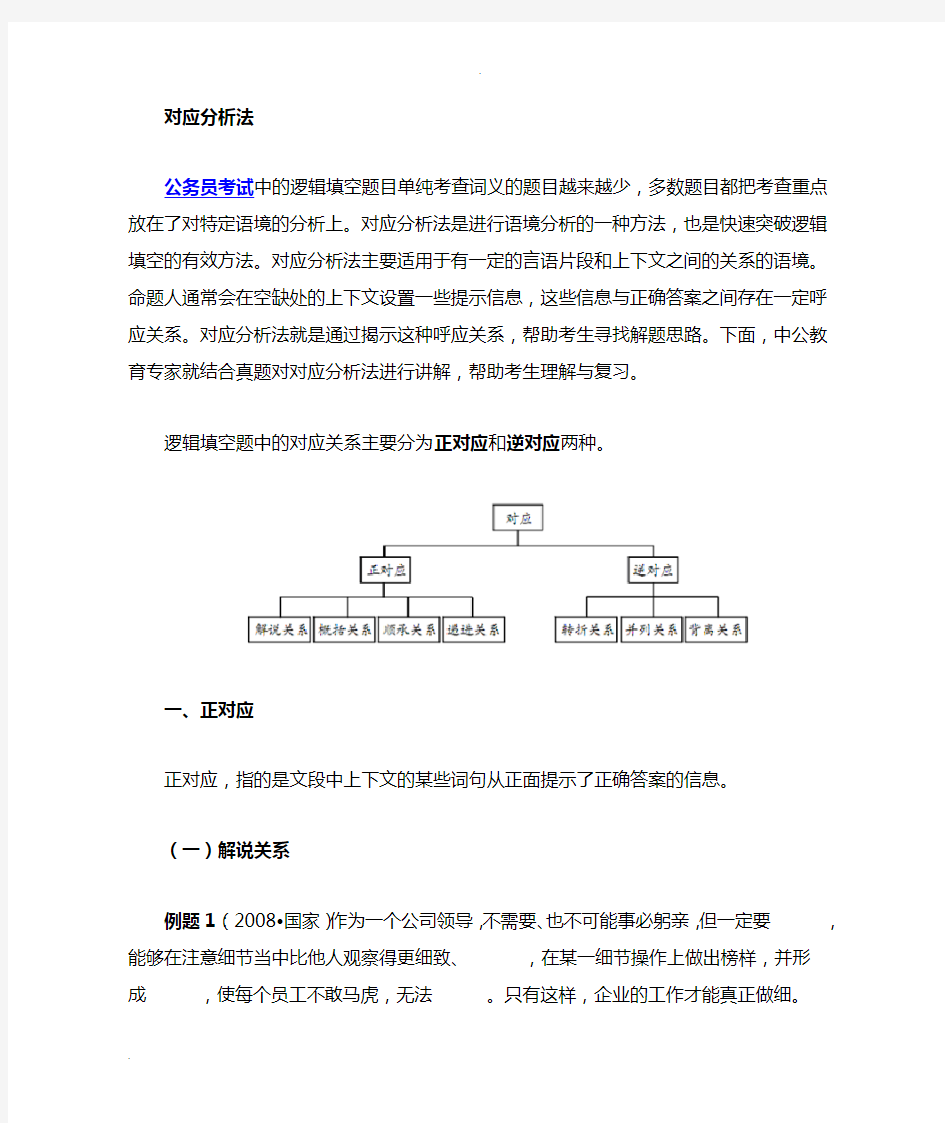 逻辑填空技巧篇