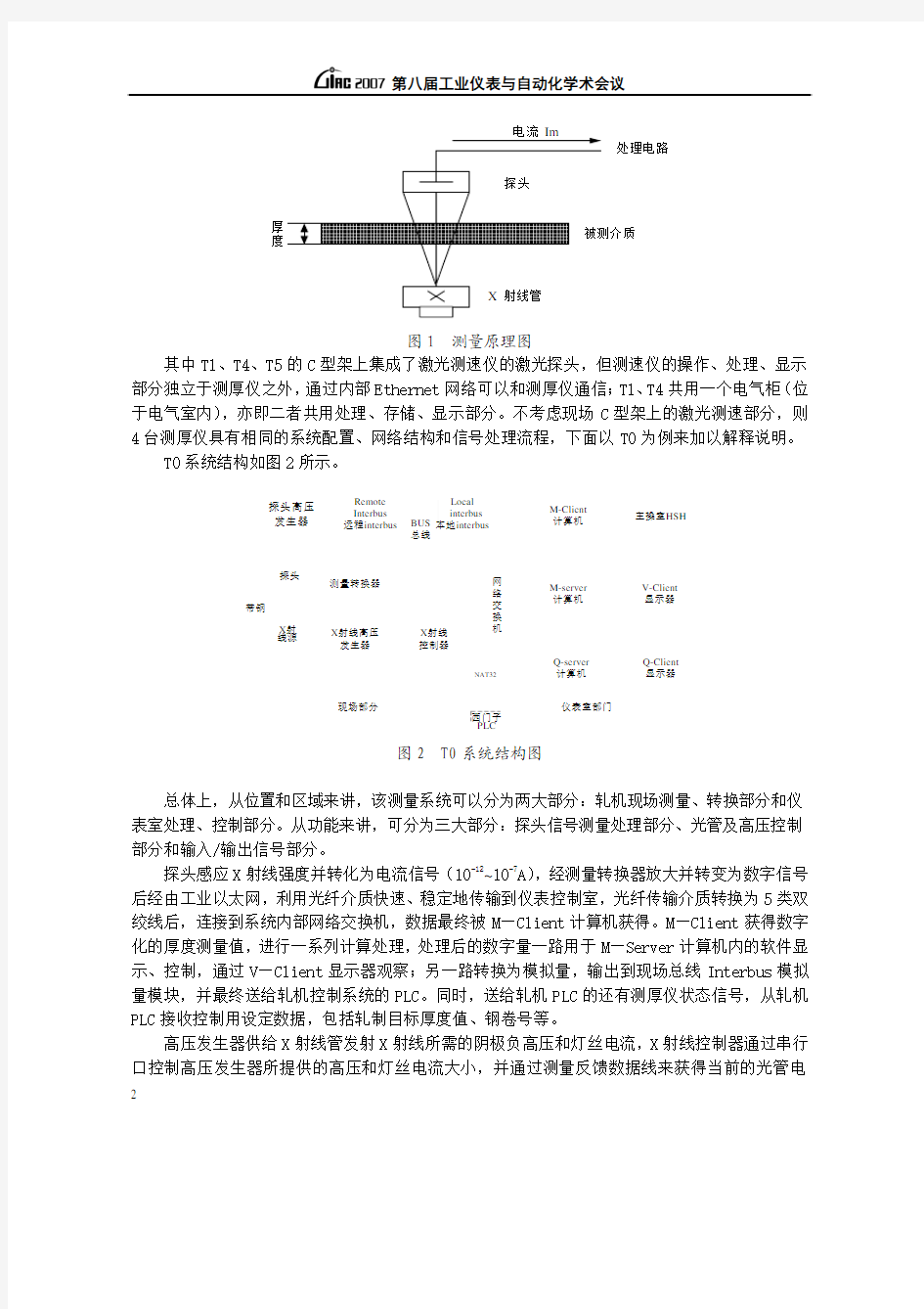 X 射线测厚仪在宝钢 1420 轧机上的应用