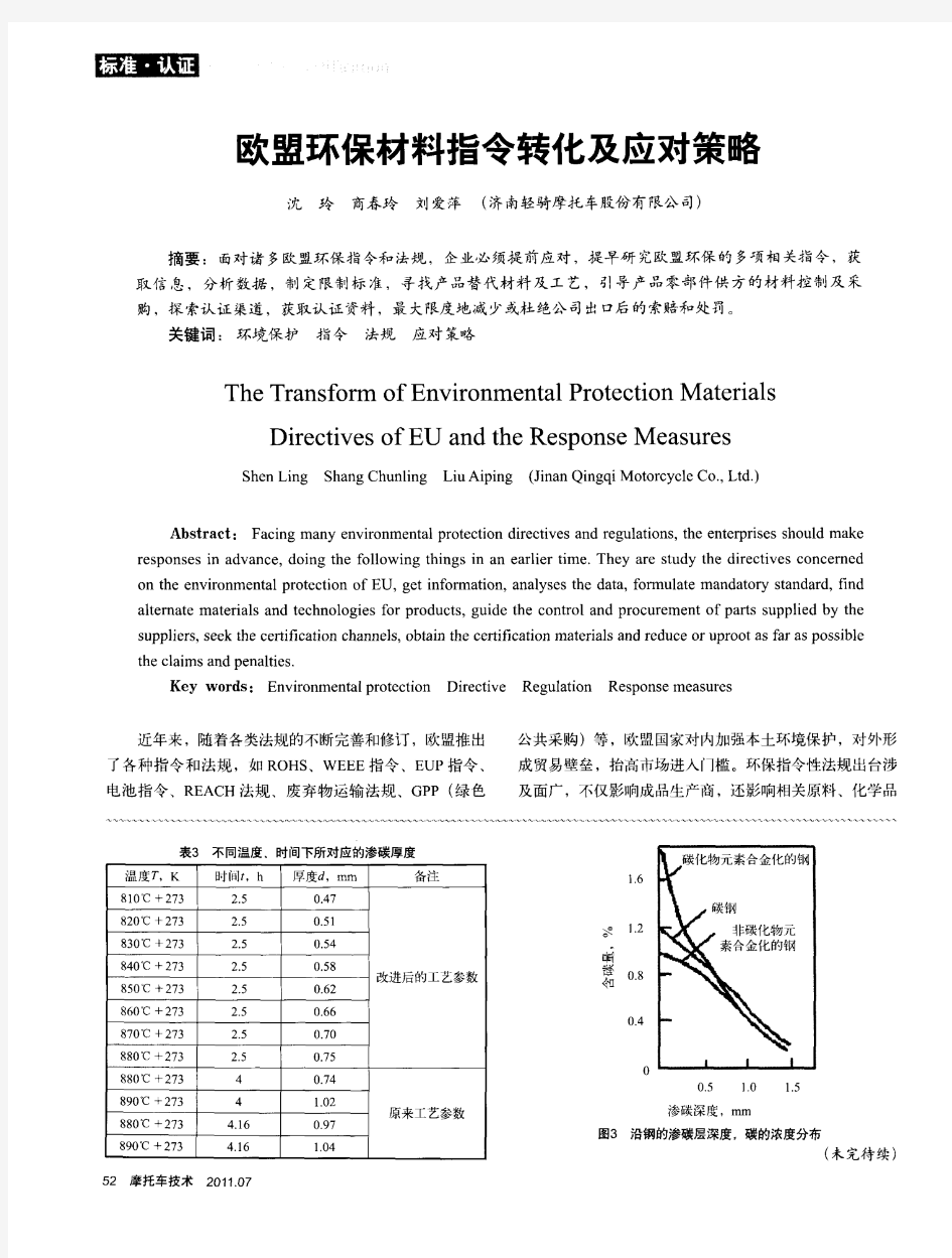 欧盟环保材料指令转化及应对策略