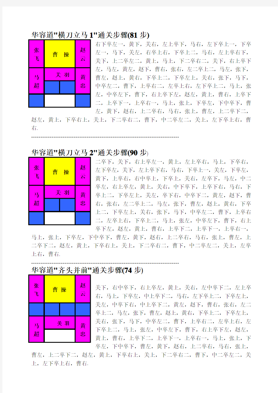 华容道(带图解)