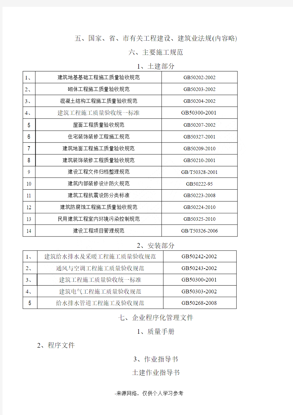 第一章编制说明及编制依据