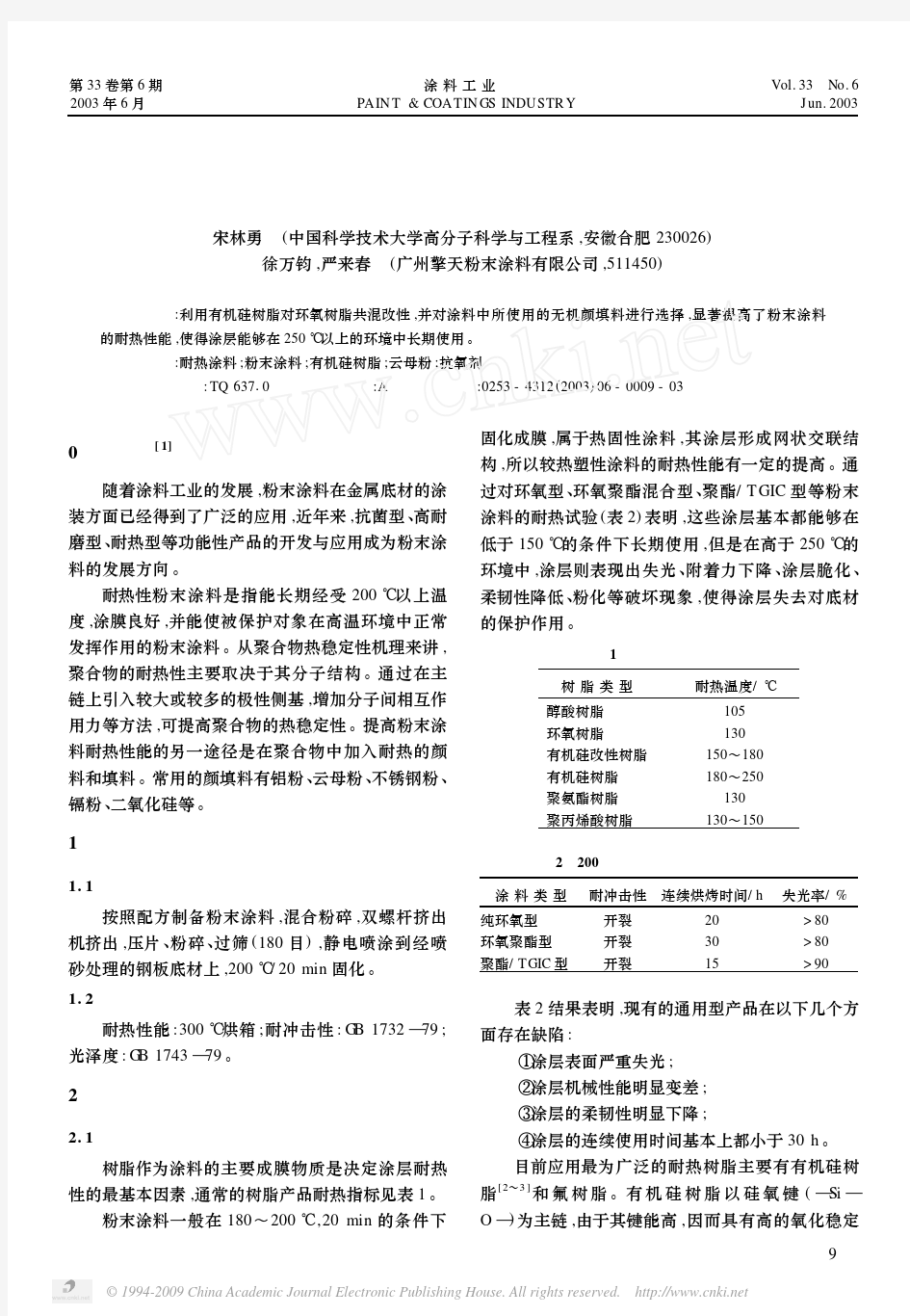 有机硅树脂在耐热型粉末涂料中的应用