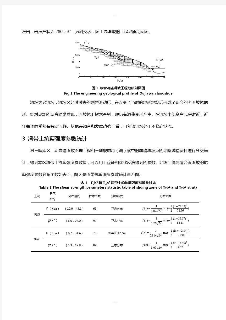 滑坡计算参数反演分析