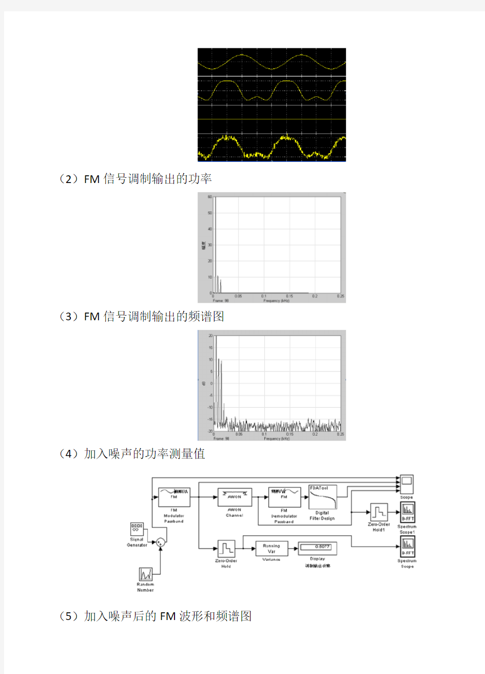 模拟频率调制系统的Matlab仿真