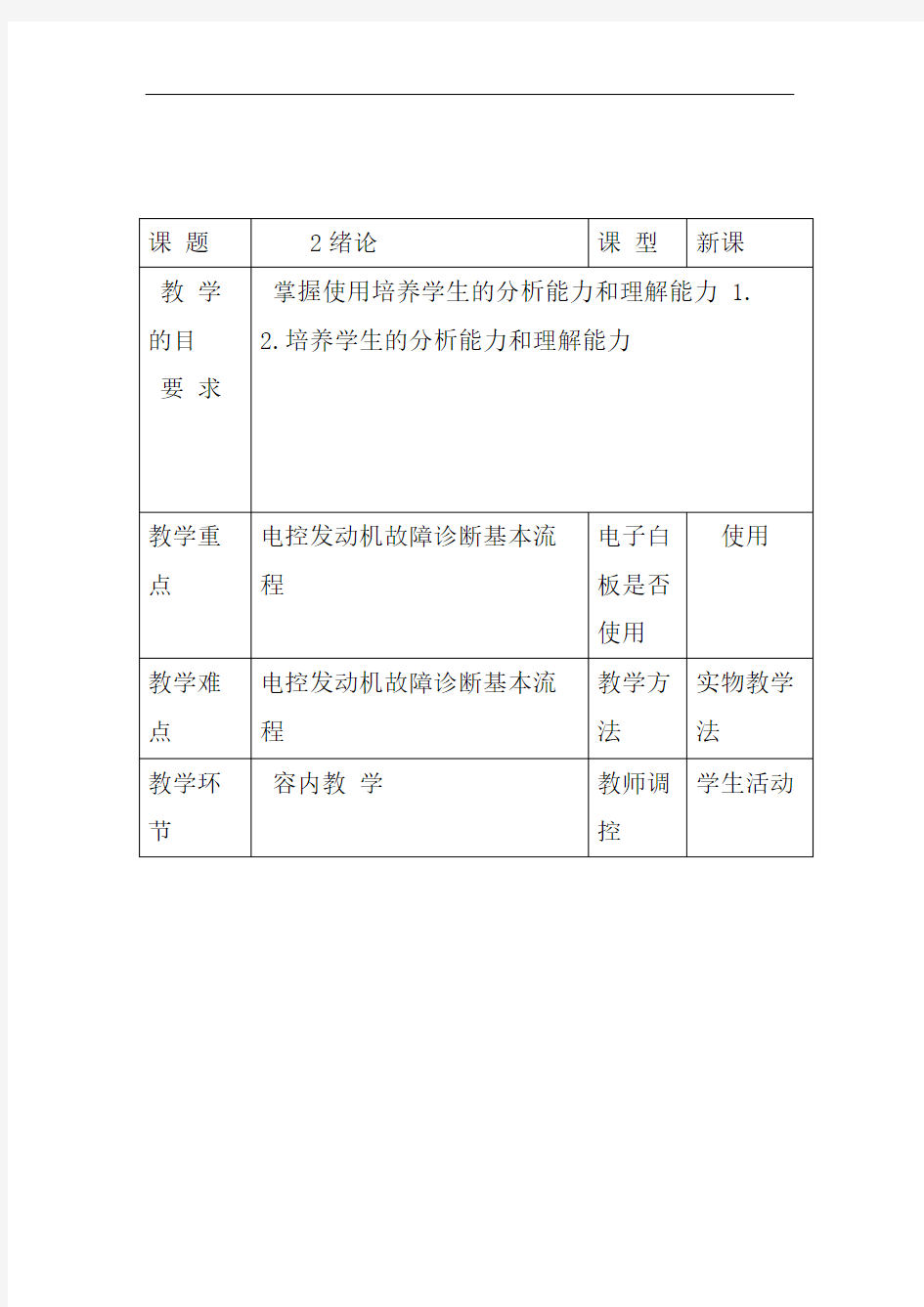 电控发动机故障诊断基本流程