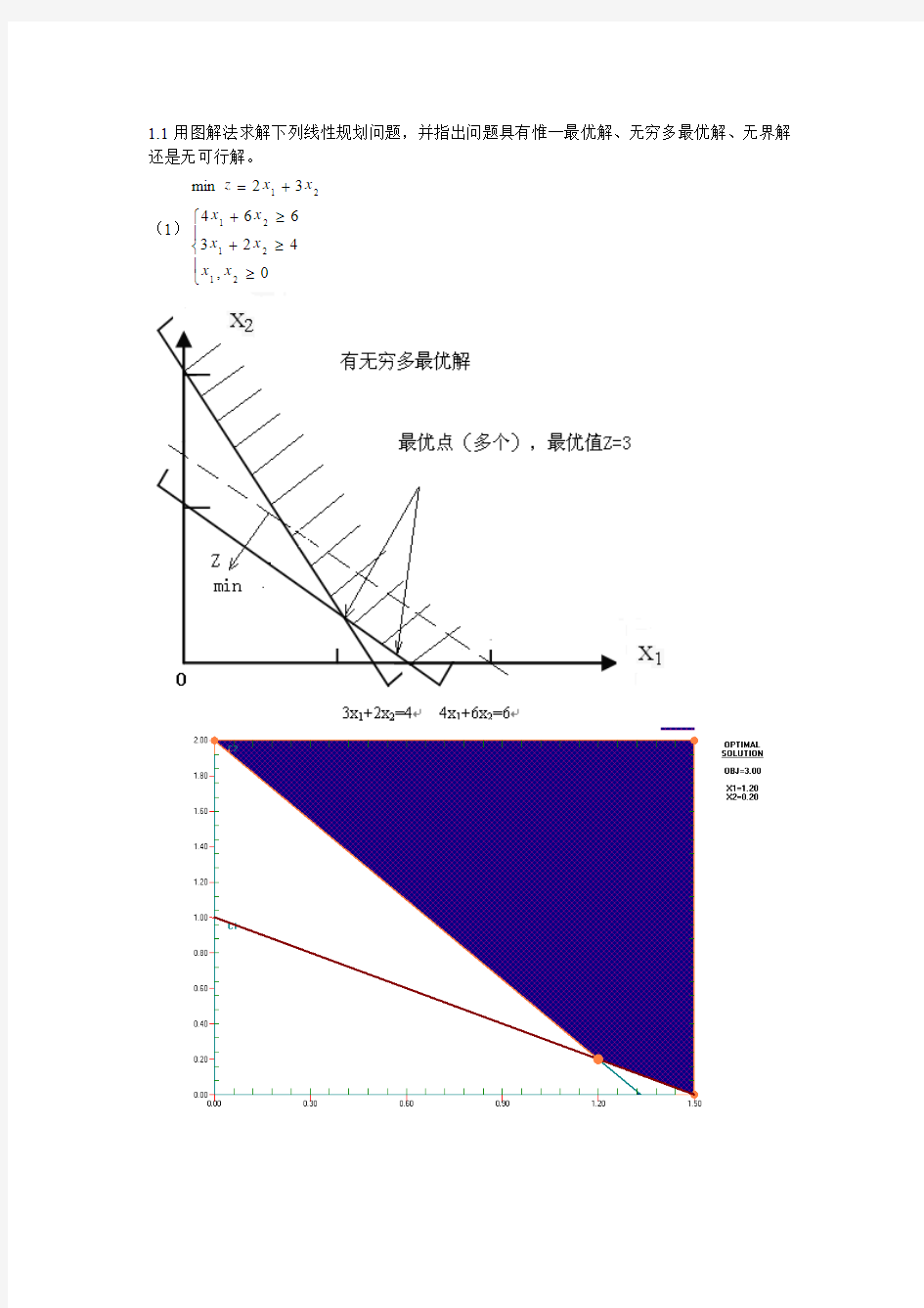 运筹学第一次作业详解