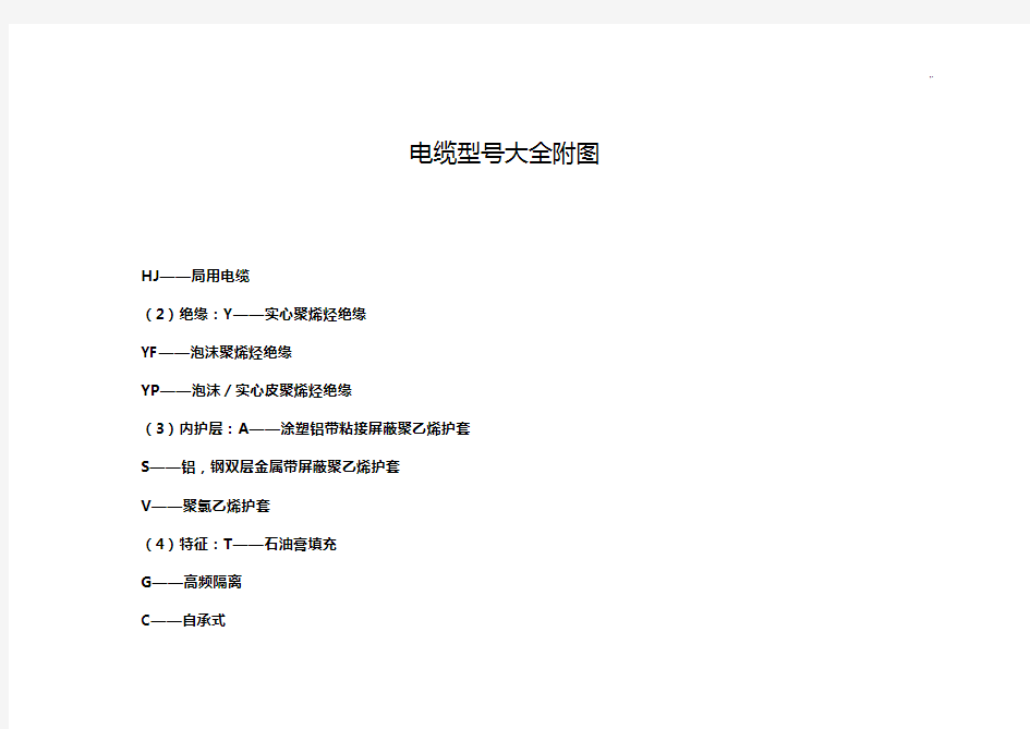 电缆型号全套汇编附图